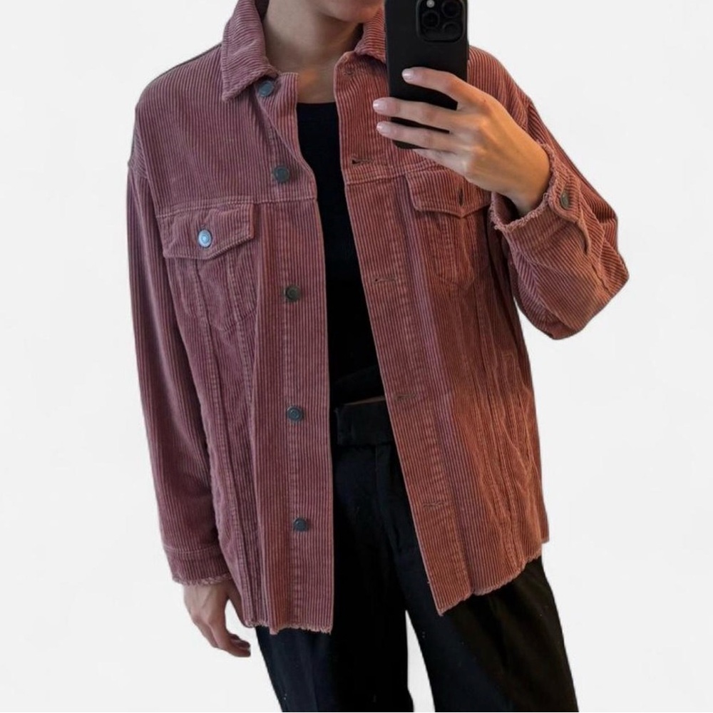 Zara Pink Corduroy Outerwear